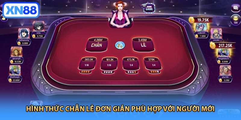 Hình thức chẵn lẻ đơn giản phù hợp với người mới